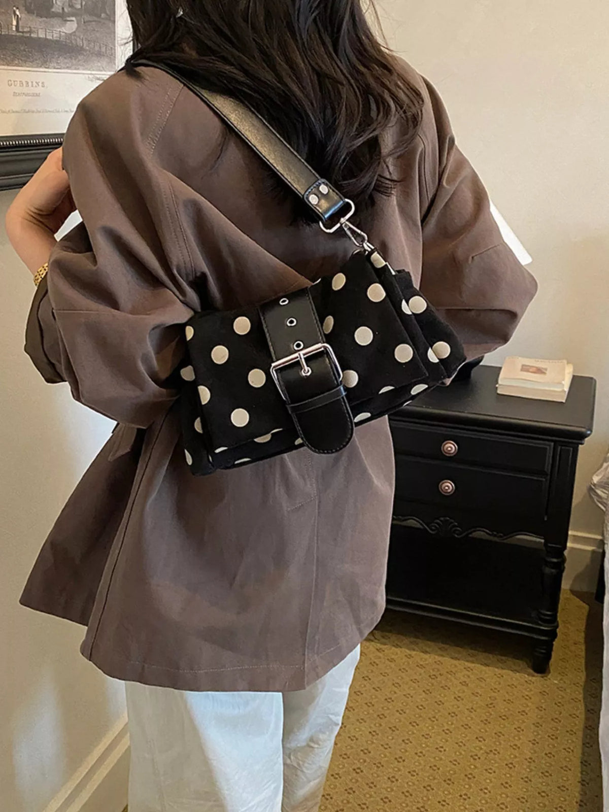 Vintage Polka Dot Shoulder Bag