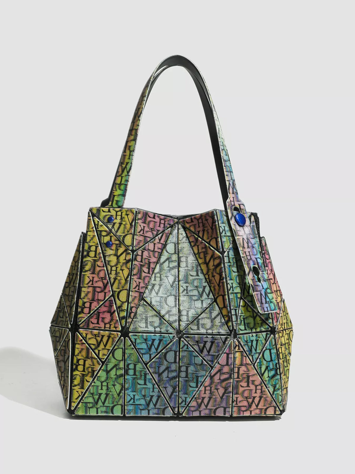 Geometric Iridescent Shoulder Bag