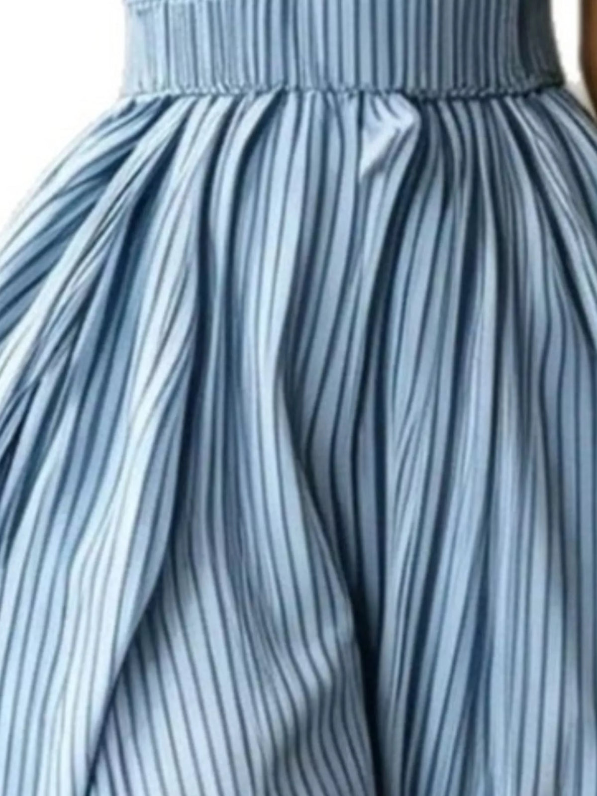 Striped Mock Neck Sleeveless Maxi Dress