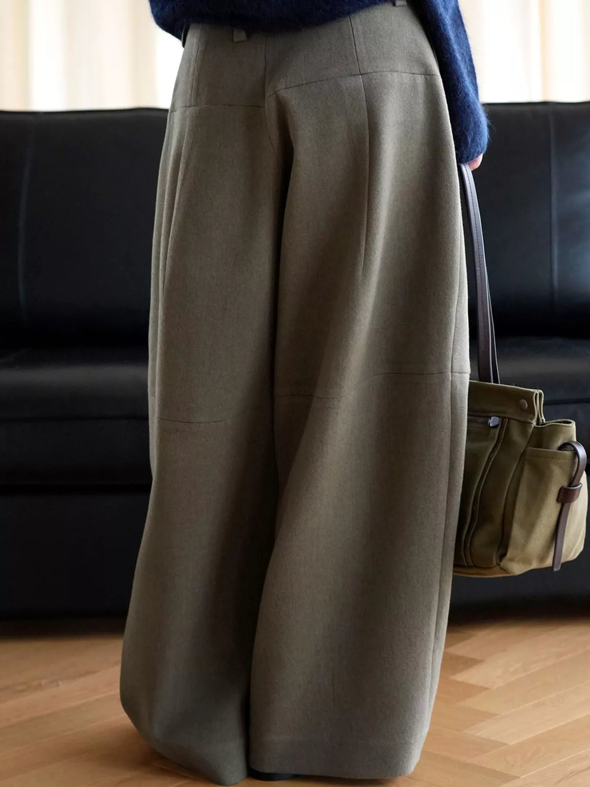 Pleated Wide-Leg Pants