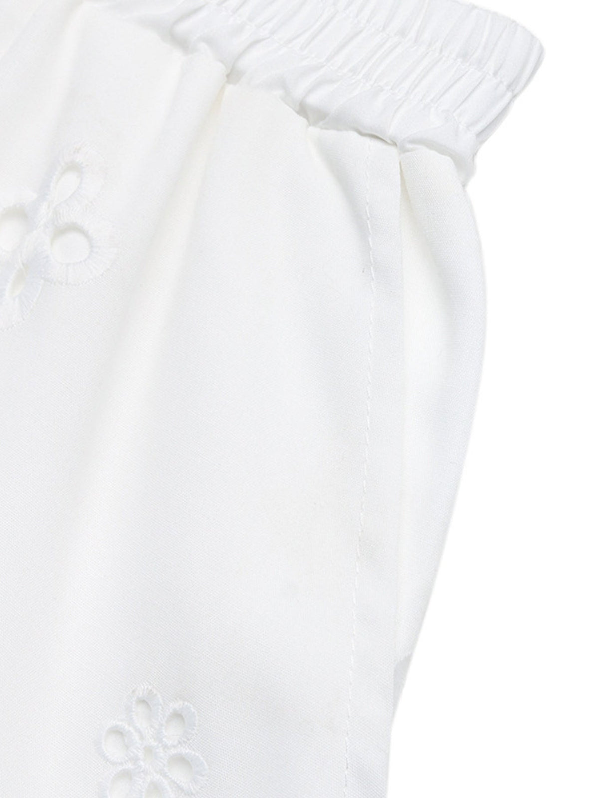 Embroidered Lace Hem Shorts