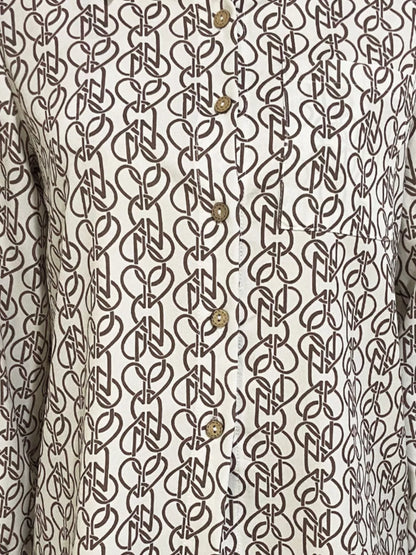 Printed Button-Down Long Sleeve Shirt