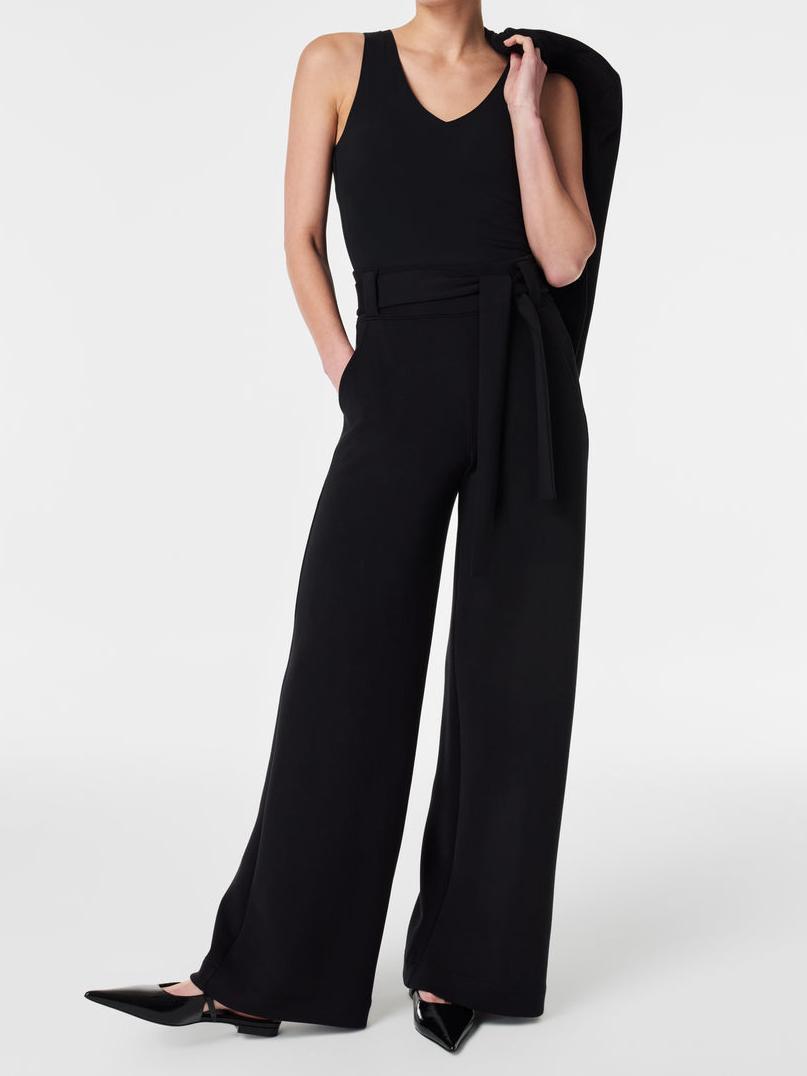Tie-Waist Wide-Leg Pant