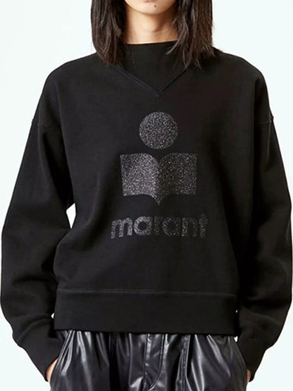Mock Neck Dropped Shoulder Sweatshirt
